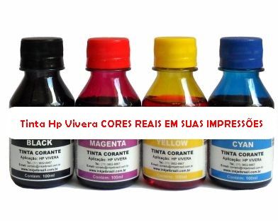 COMBO 4 Cores: Tinta PARA IMPRESSORA - 100ml cada cor